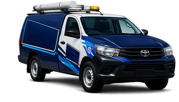 Our drain service van out on a Hurstville job