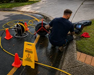 On-site drain inspection at a Hurstville property